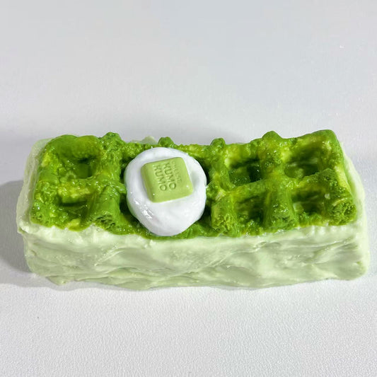 抹茶ワッフルスクイーズ 水感 爆砕クリーム感 DIY 食品グレードシリコン ストレス解消トイ スローリバウンド 高品質 超ソフト